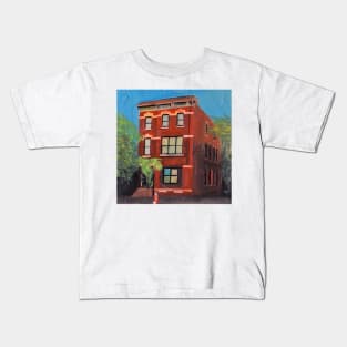 Red American House Kids T-Shirt